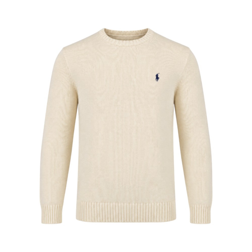 RL MEN L/S R-NECK SWEATER 846035 CRM (IRW)