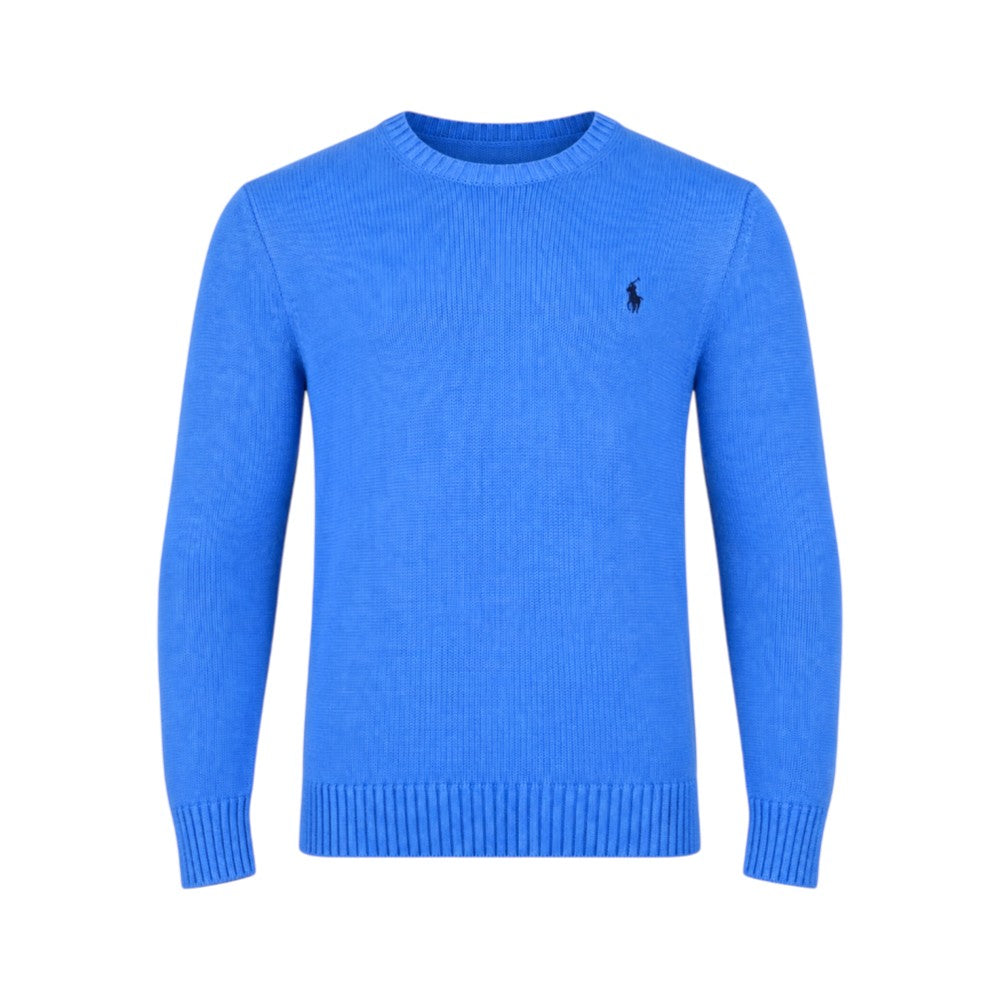 RL MEN L/S R-NECK SWEATER 846038 L-BLUE (IRW)