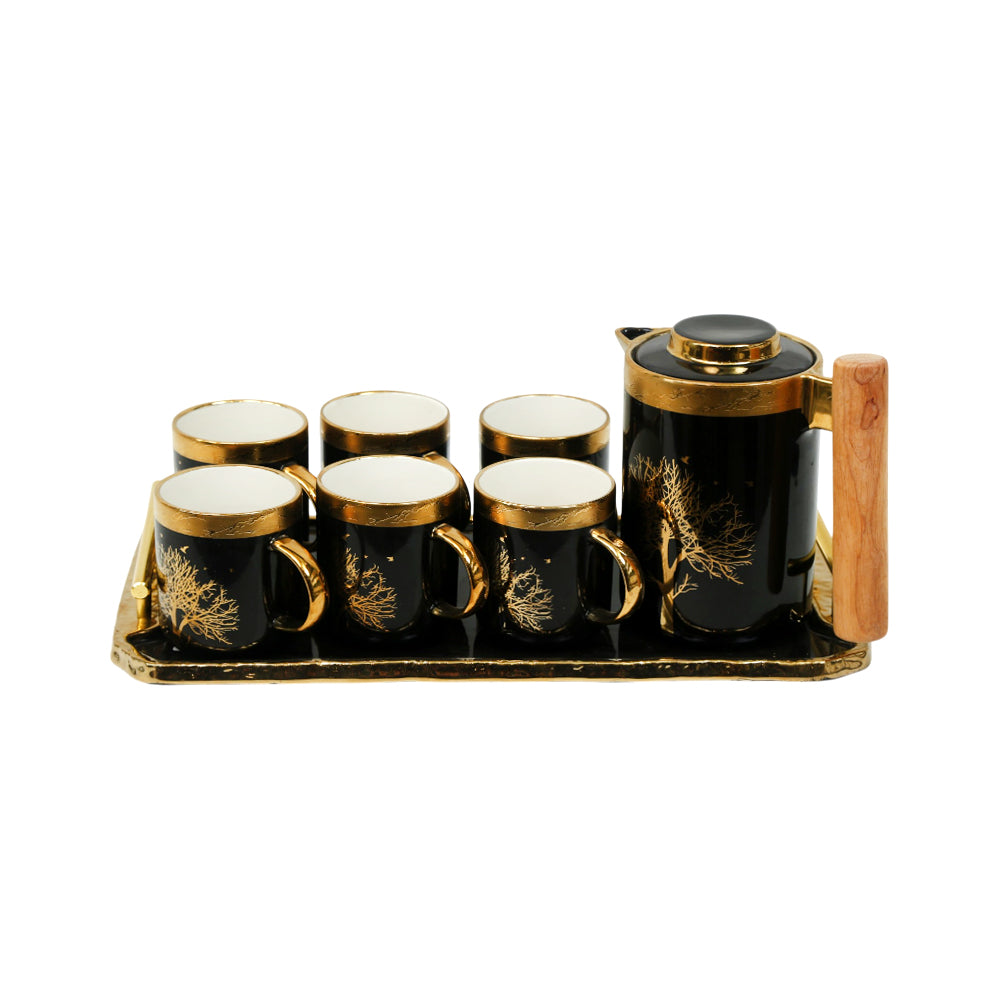 COFFEE SET 9PC CERAMIC REVOLVING 83-10