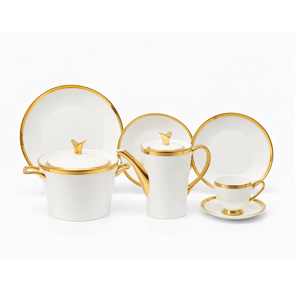 DINNER SET 61PC NEW BONE CHINA GGK-GOLD(XH)