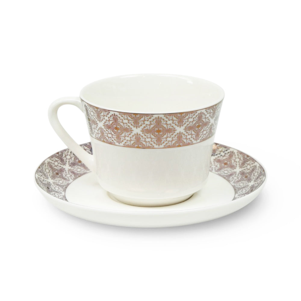 CUP & SAUCER BONE CHINA JA008 TMC (PACK OF 6)