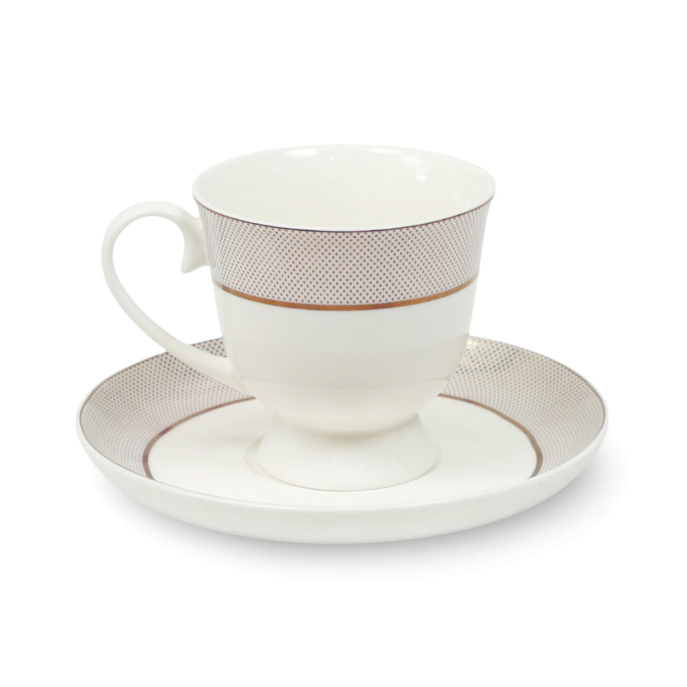 CUP & SAUCER BONE CHINA HS007 TMC (PACK OF 6)