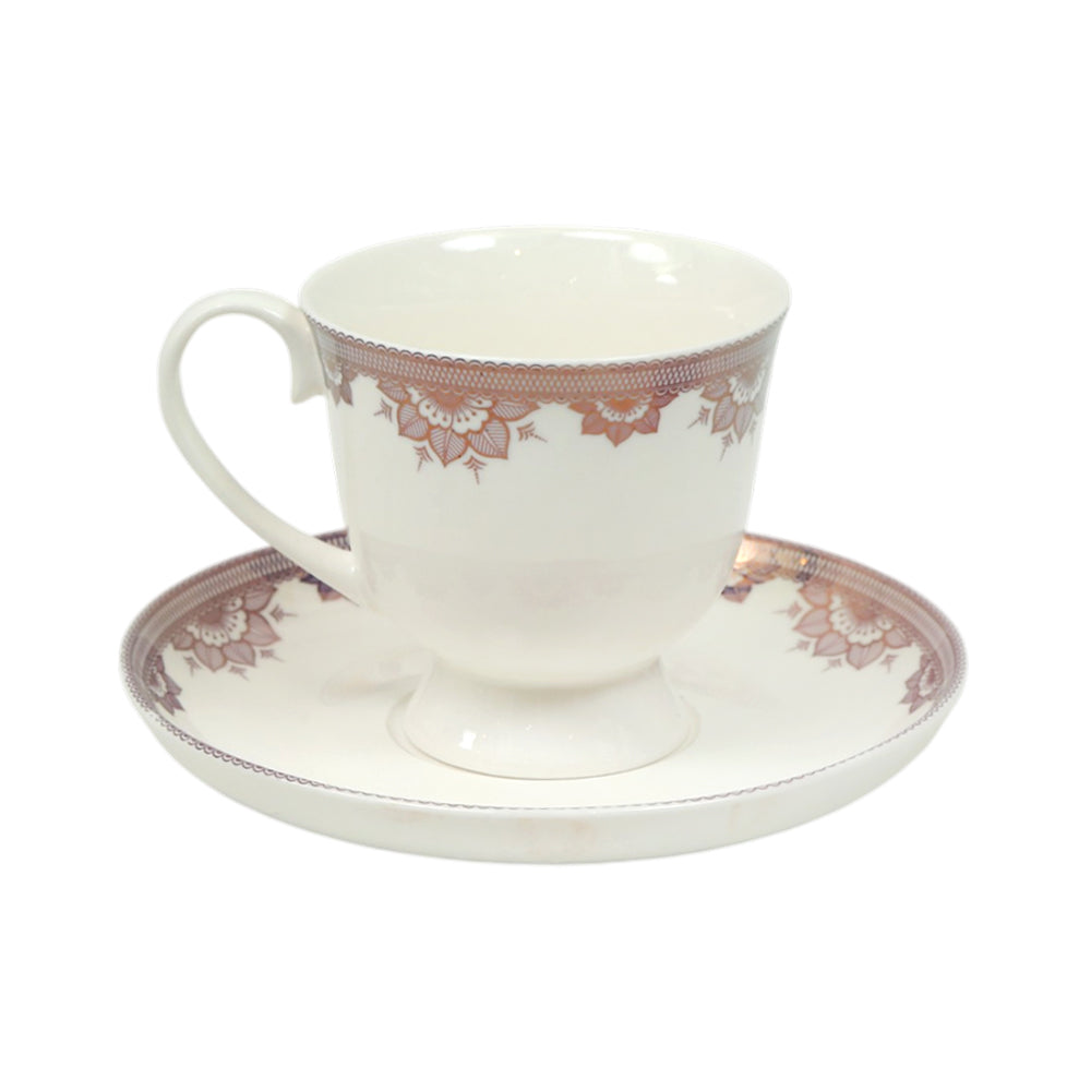 CUP & SAUCER BONE CHINA HS013 TMC (PACK OF 6)