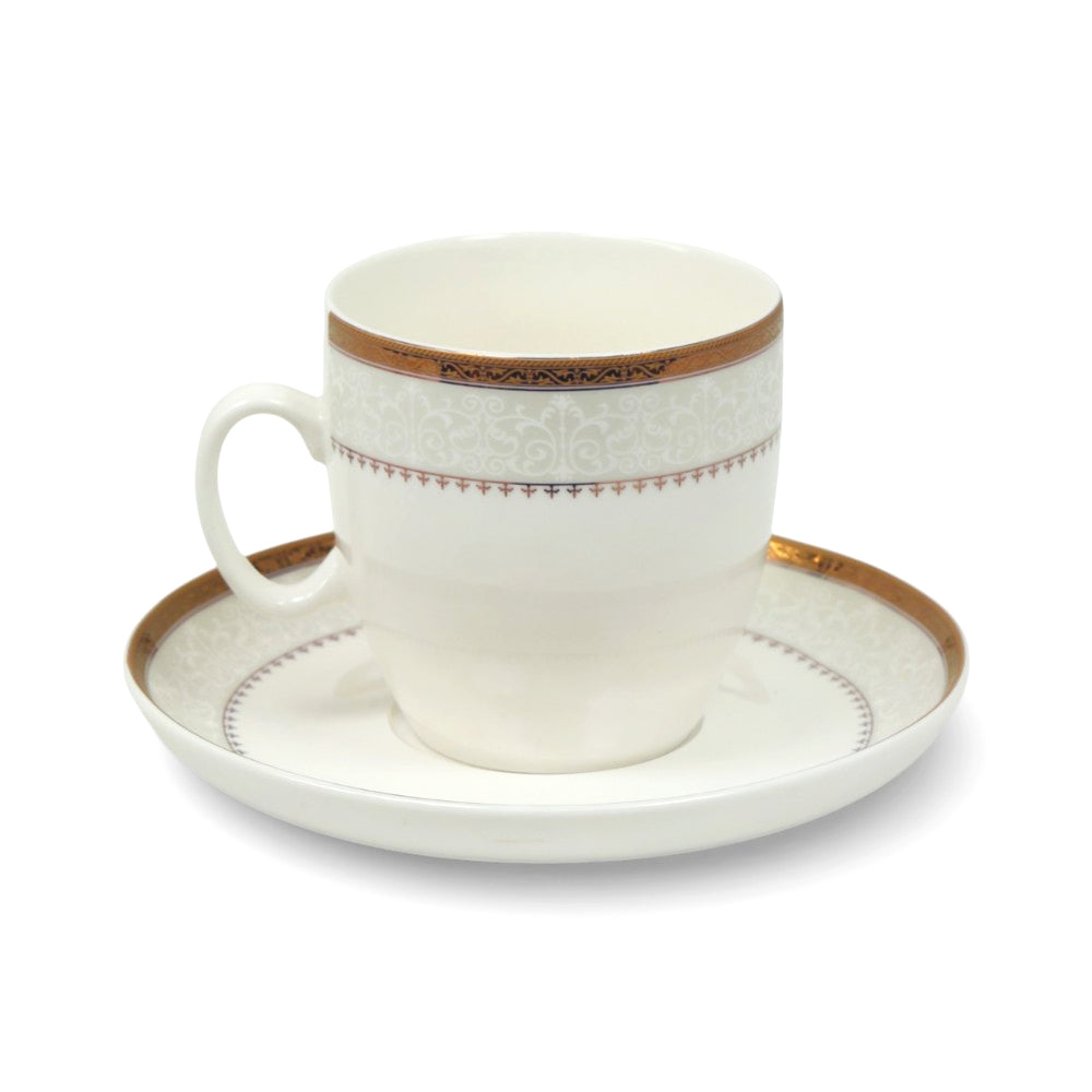 CUP & SAUCER BONE CHINA YB005 TMC (PACK OF 6)