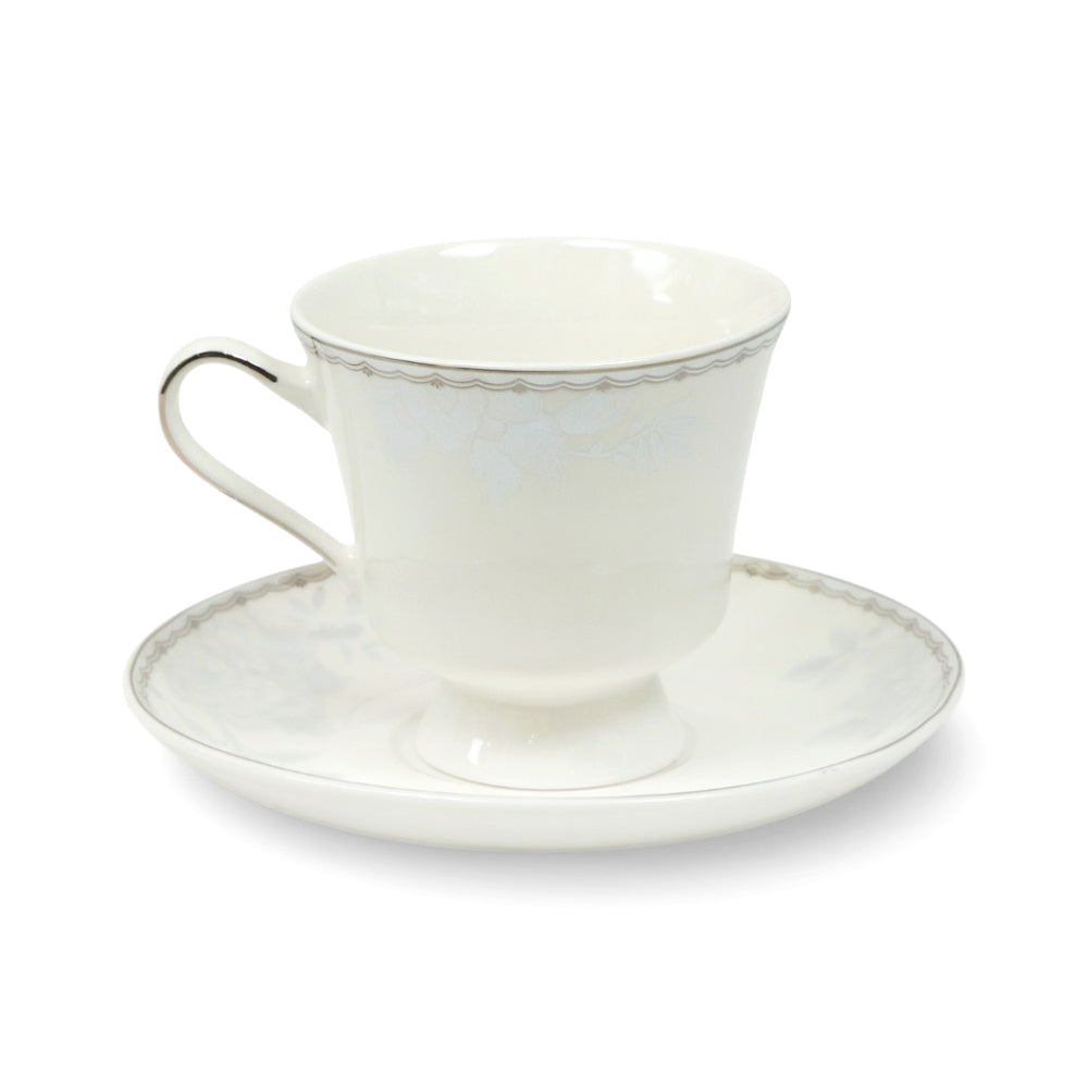 CUP & SAUCER NEW BONE CHINA 3 SHAPE JH1 TMC (PACK OF 6)