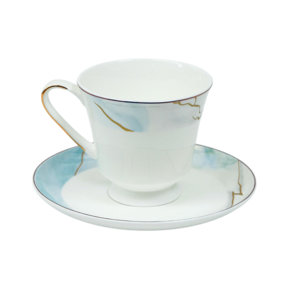 CUP & SAUCER NEW BONE CHINA 3 SHAPE JH3 TMC (PACK OF 6)