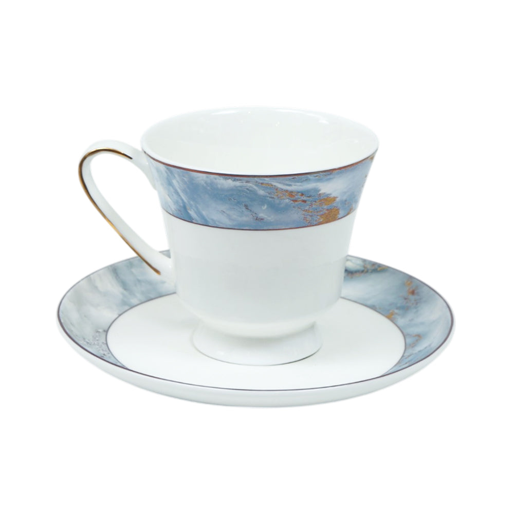 CUP & SAUCER NEW BONE CHINA 3 SHAPE JH5 TMC (PACK OF 6)