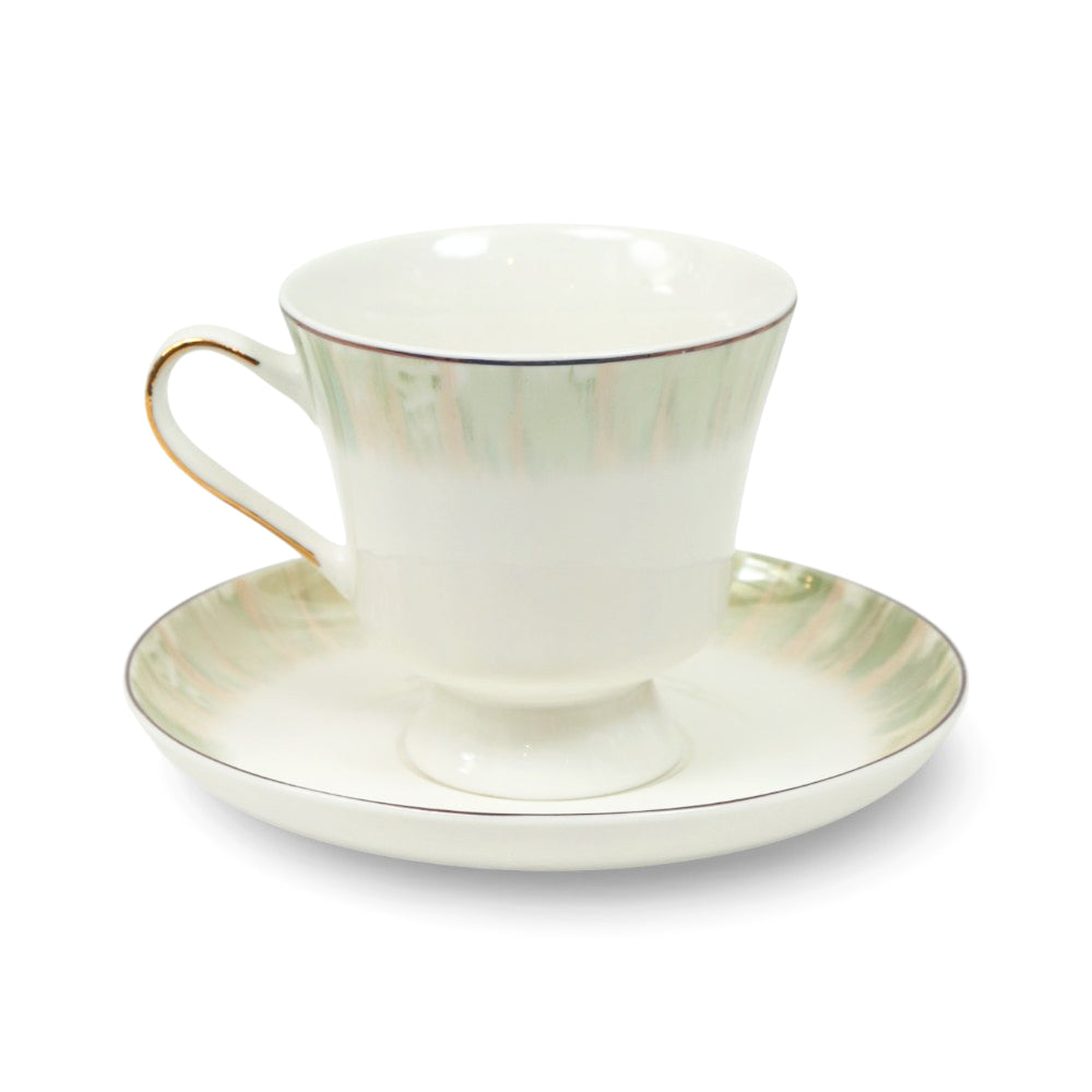CUP & SAUCER NEW BONE CHINA 3 SHAPE JH6 TMC (PACK OF 6)