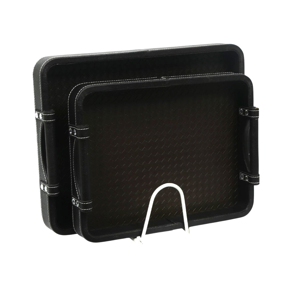 TRAY SET 2PC LEATHER 8-2/5001