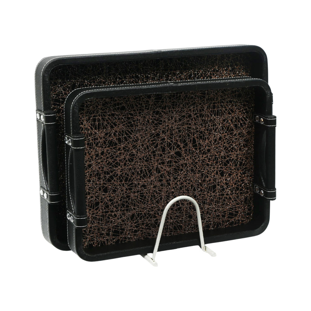 TRAY SET 2PC LEATHER 8-4/5001