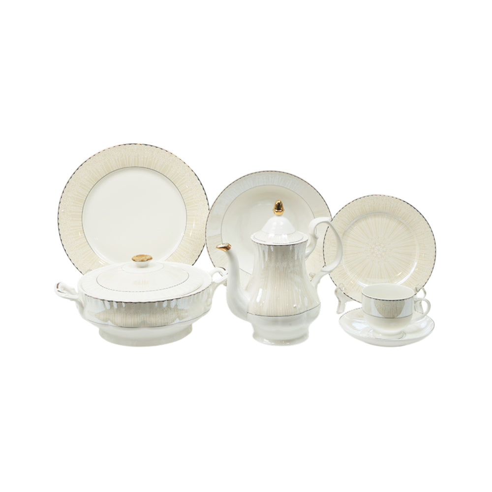 DINNER SET 61PC BONE CHINA EN338 KC