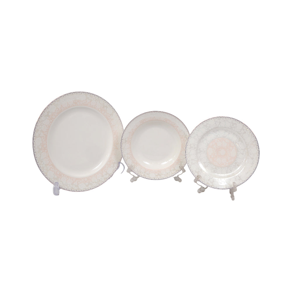 PLATE SET 18PC BONE CHINA 002 KC
