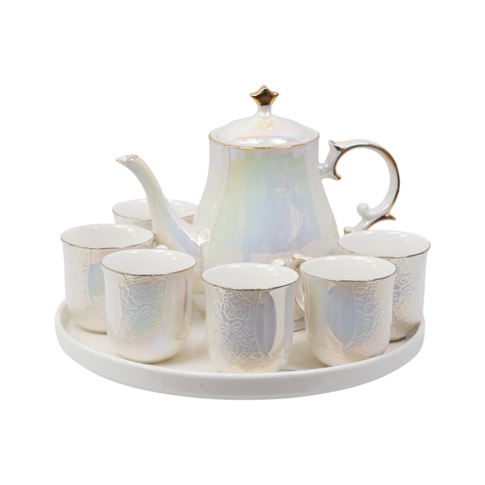 COFFEE SET 9PC CERAMIC REVOLVING IR SW-FA-18