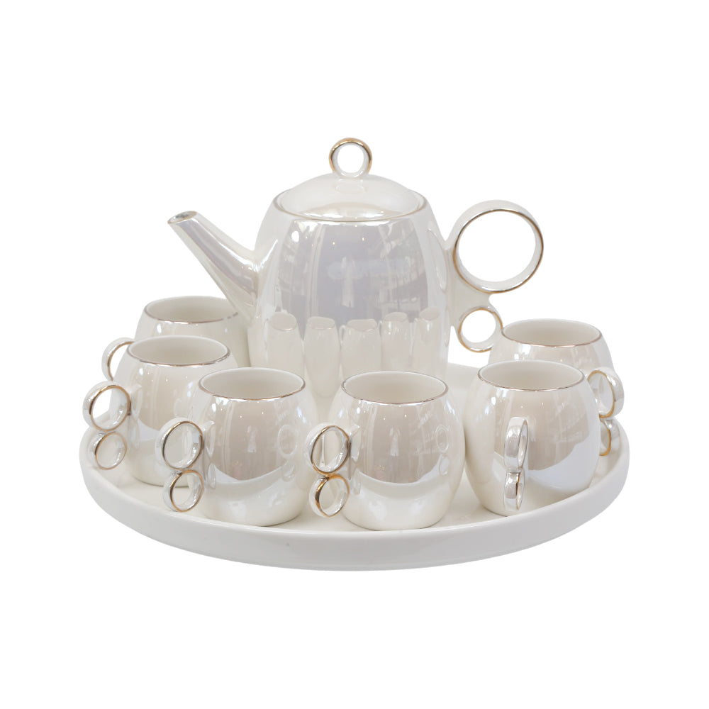 COFFEE SET 9PC CERAMIC REVOLVING IR SW-FA-19