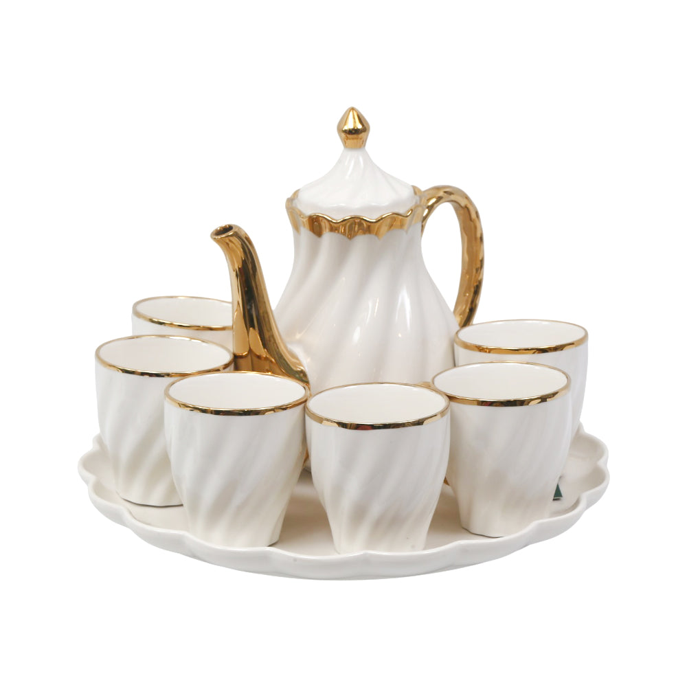 COFFEE SET 9PC CERAMIC REVOLVING IR SW-FA-23