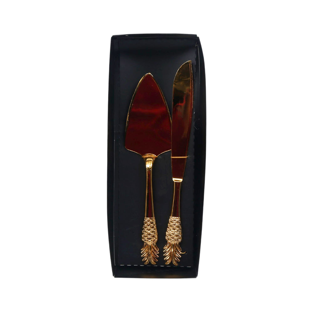 CAKE SERVING SET 2PC GOLDEN D06 AE