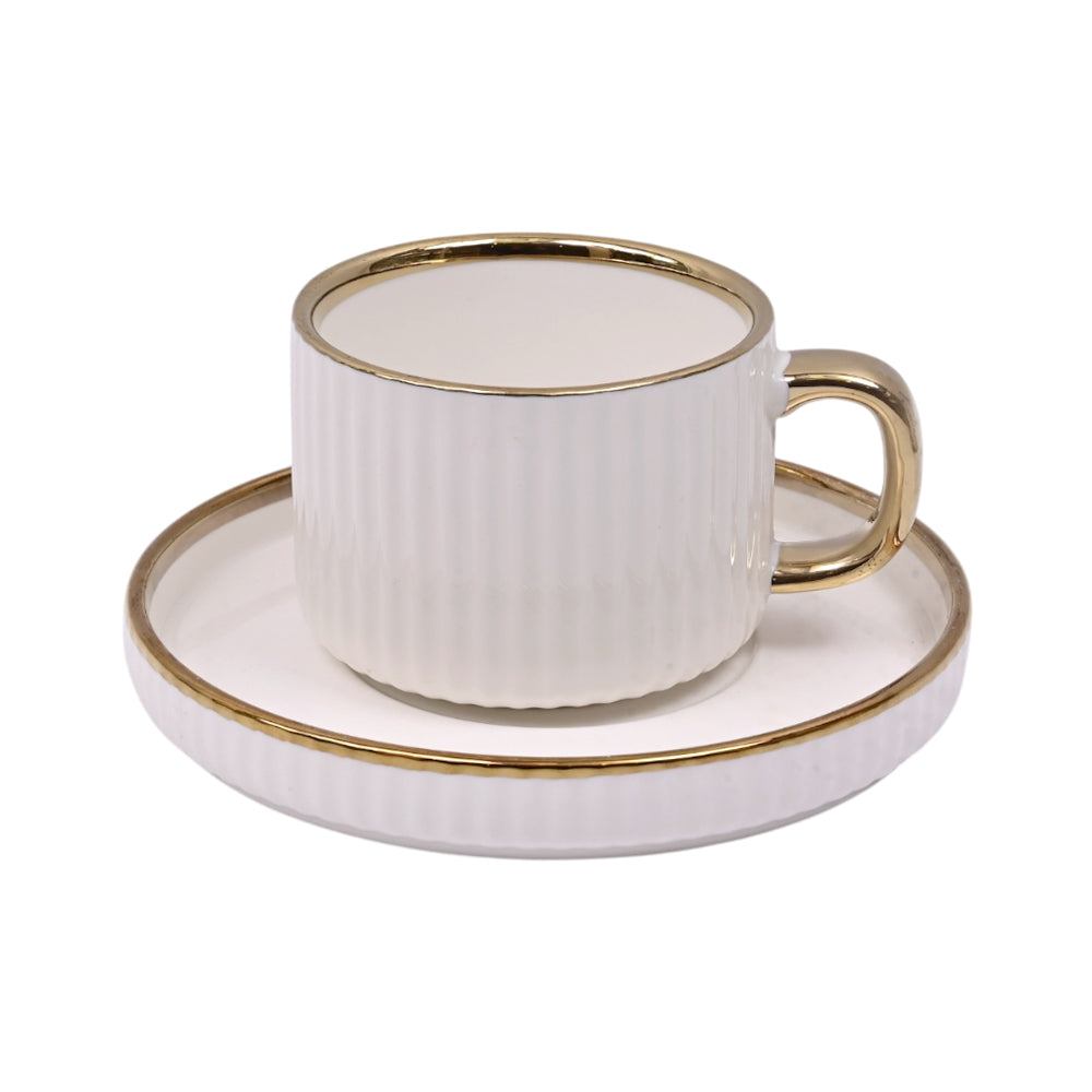 CUP & SAUCER SET 6PC CERAMIC 68-3 AE