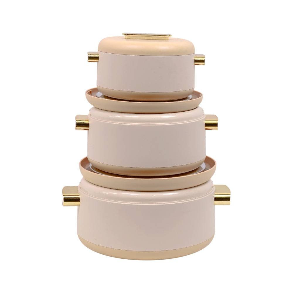 HOT POT SET 3PC FOREVER GOLD EB9135G BEIGE