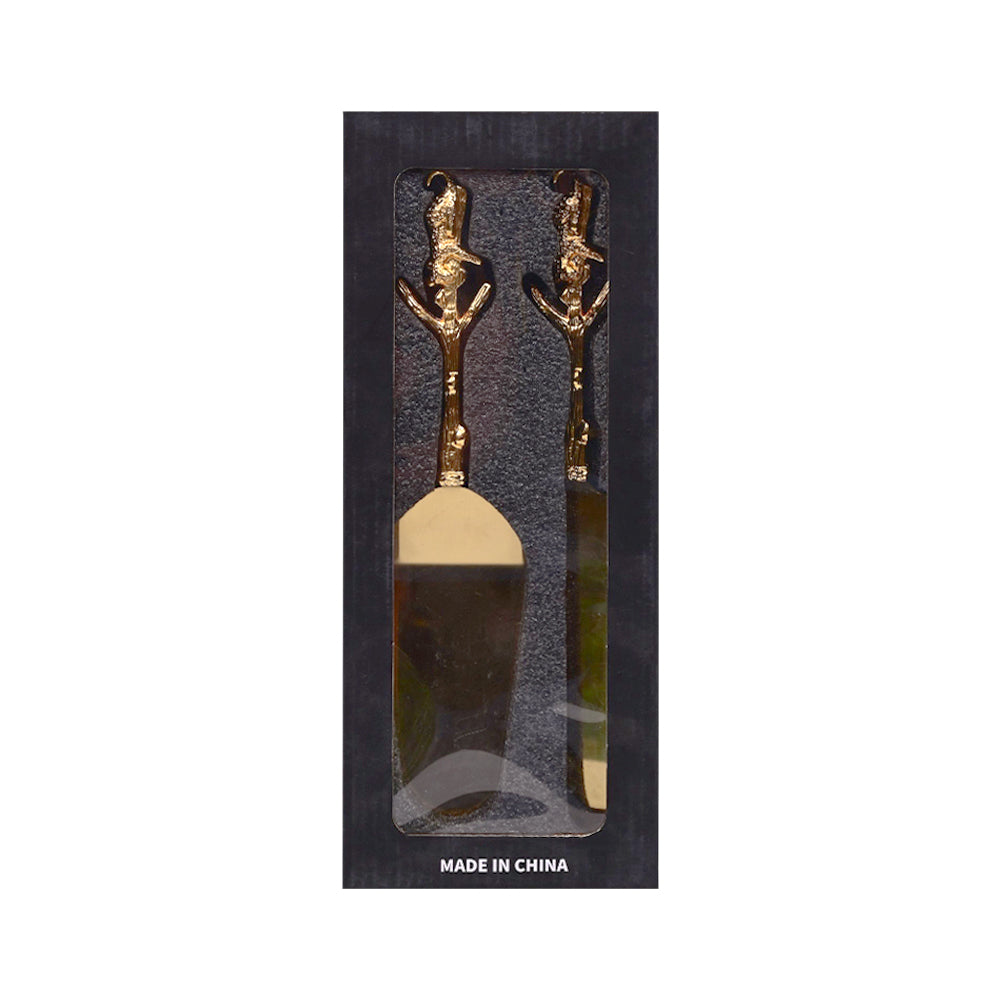 CAKE SERVING SET 2PC GOLDEN G16 AW