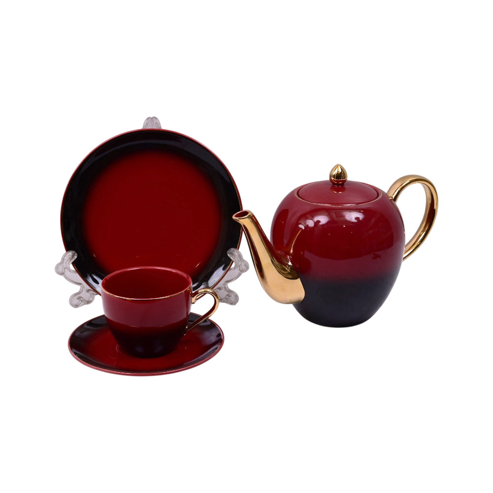TEA SET 24PC BONE CHINA TW43-24 MKT