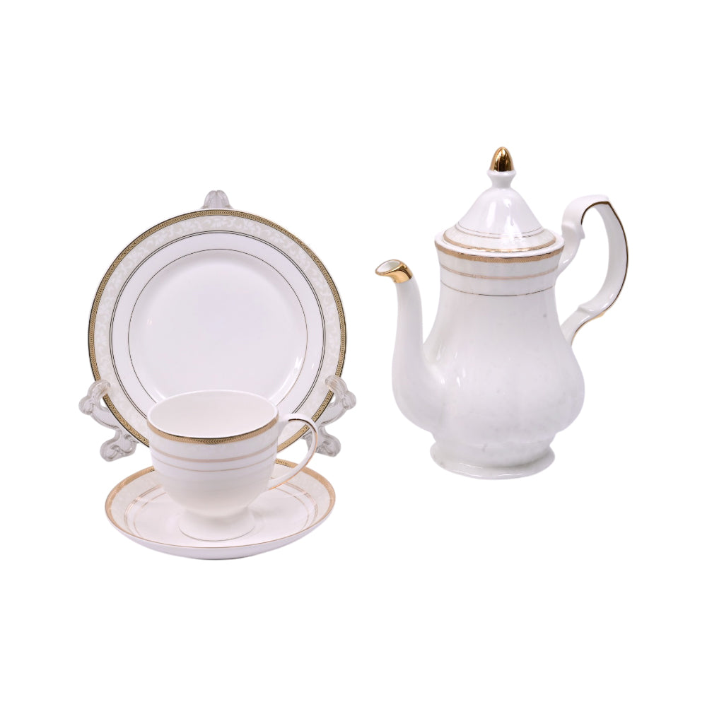 TEA SET 24PC BONE CHINA ONE MORE KING18