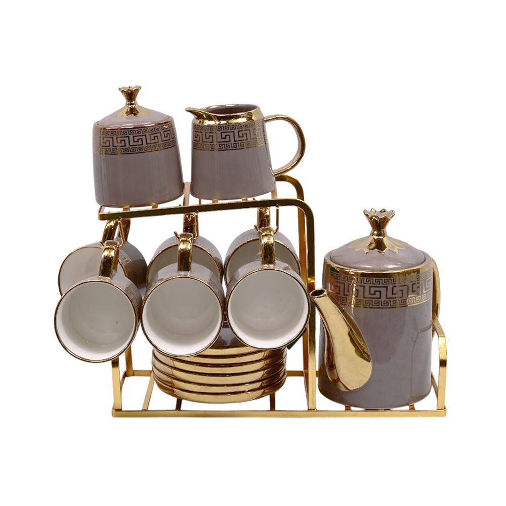 COFFEE SET 15PC CERAMIC SHINE COLLECTION ABC-381 GR