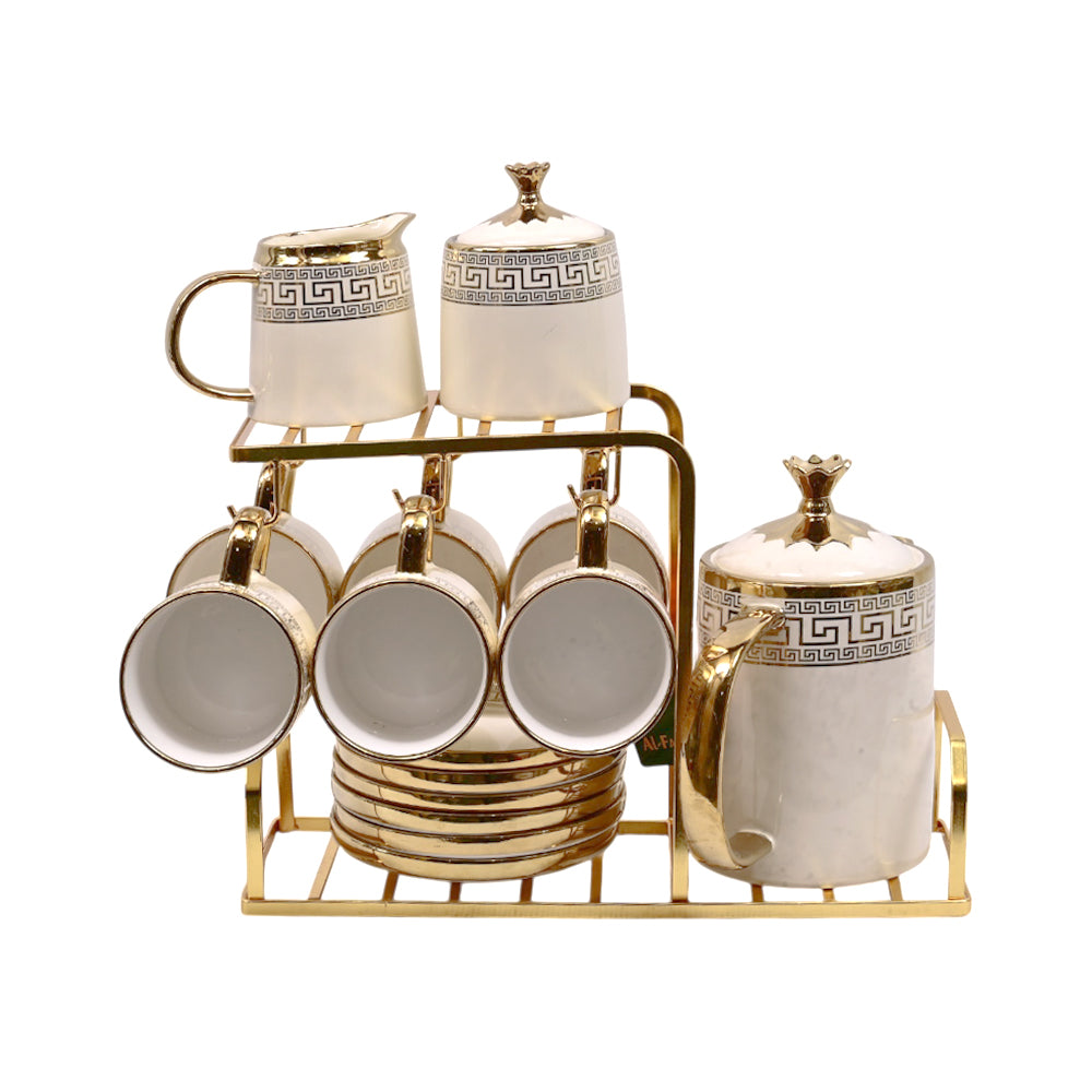 COFFEE SET 15PC CERAMIC SHINE COLLECTION ABC-381 CR