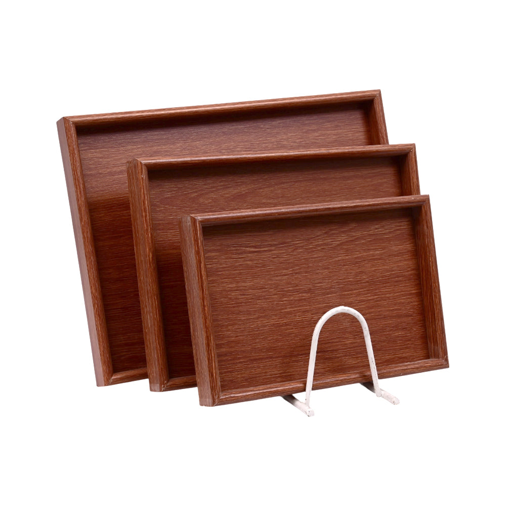 TRAY SET 3PC WOODEN ABC-561