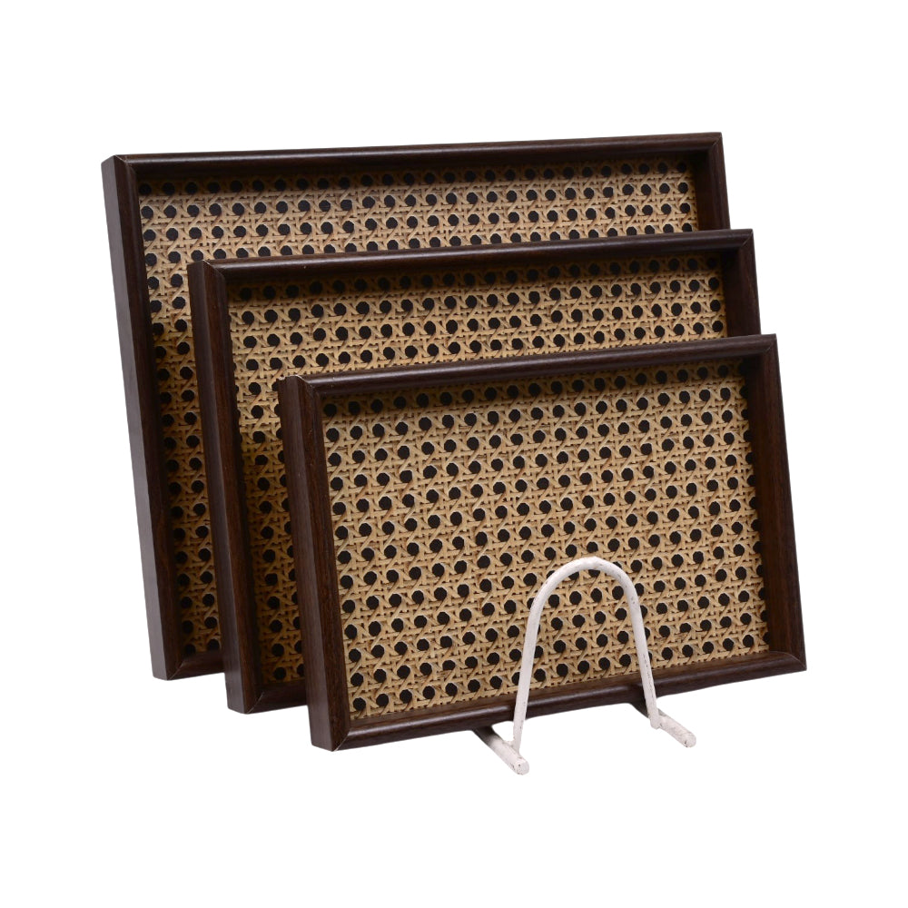 TRAY SET 3PC WOODEN ABC25-A685-3