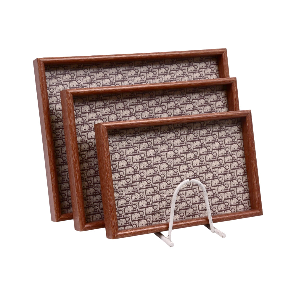 TRAY SET 3PC WOODEN ABC25-A685-4