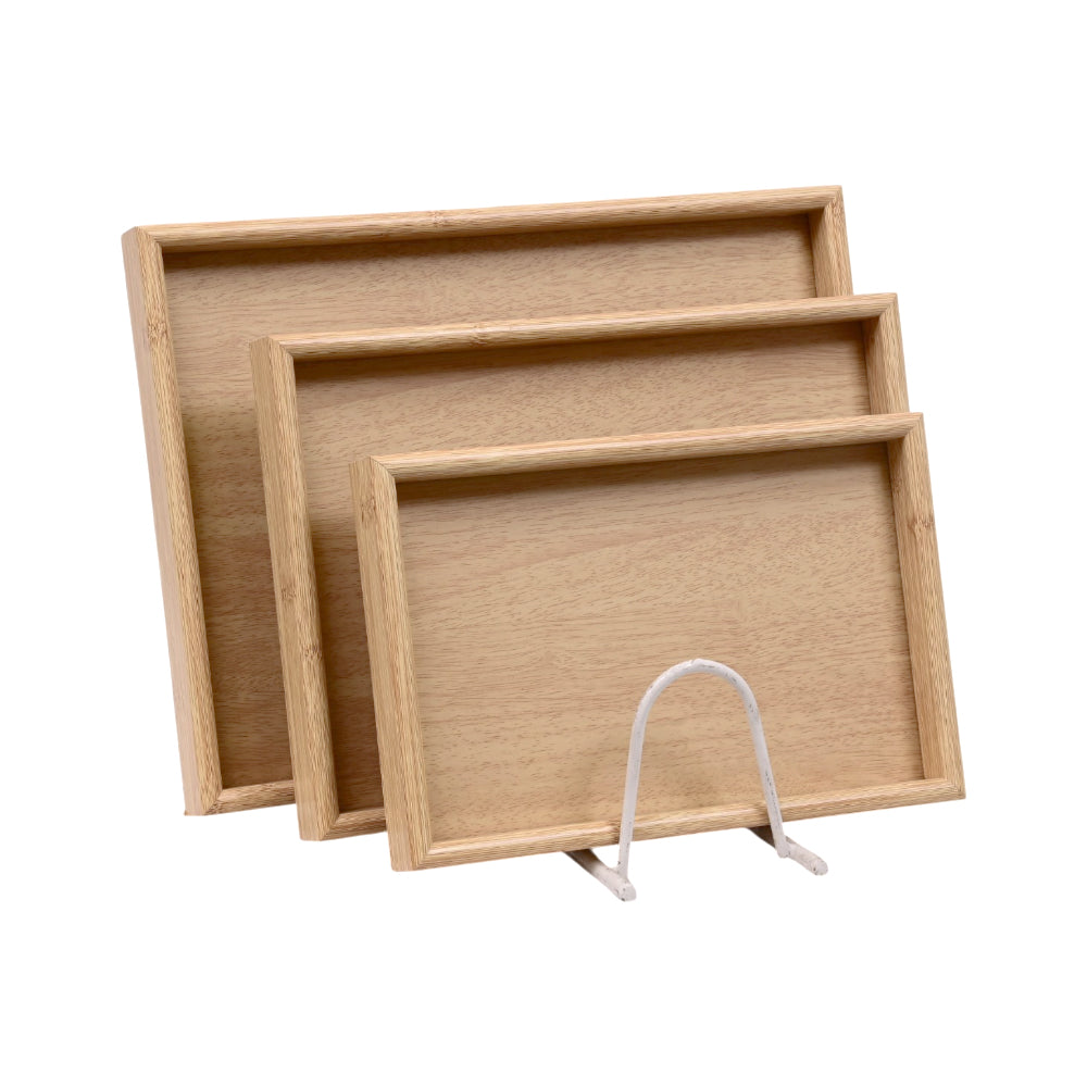 TRAY SET 3PC WOODEN ABC25-A411-1