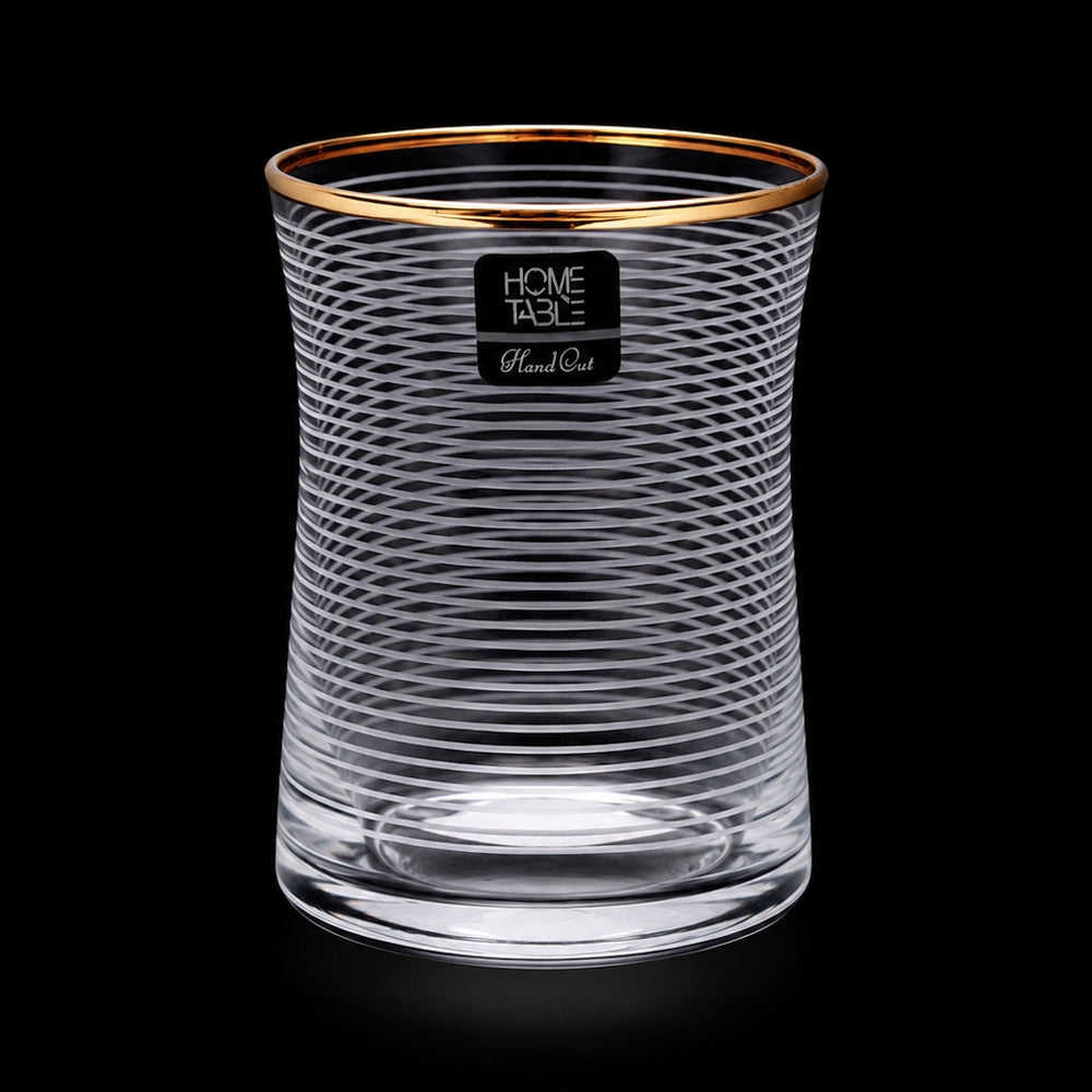 GLASS PSB HAND CUT HEYBELI GOLD 420322-48-032 (Pack of 6)