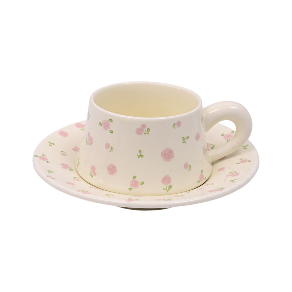 CUP & SAUCER SET CERAMIC IR LW7-Pack of 6