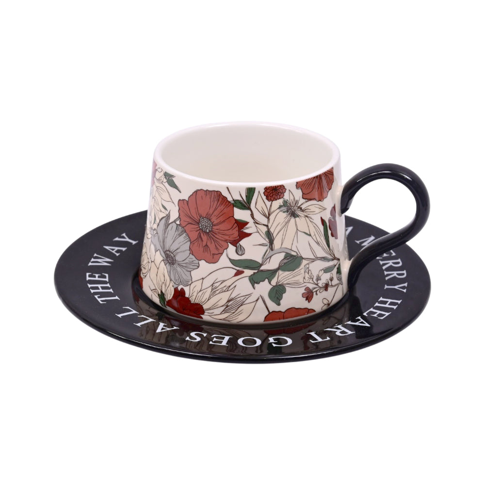 CUP & SAUCER SET CERAMIC IR LW5-Pack of 6