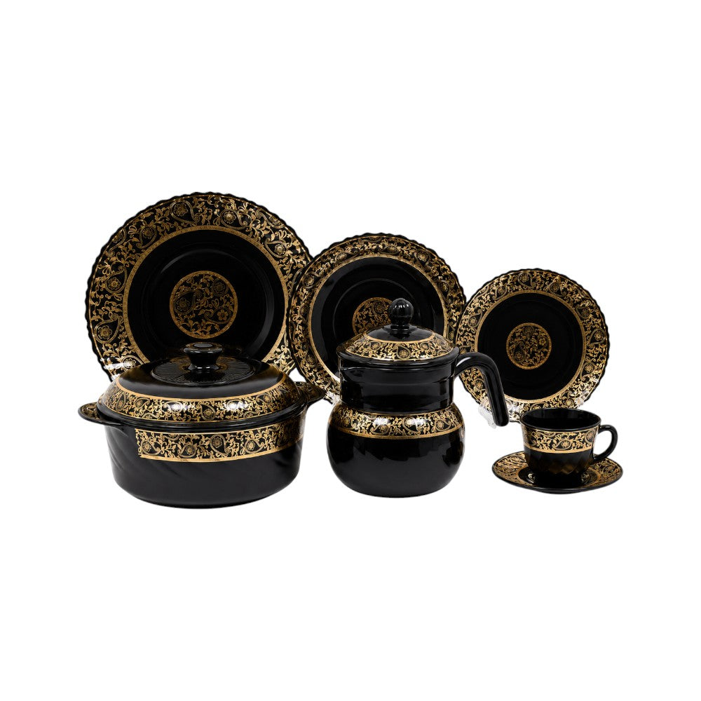 DINNER SET 72PC MARBEL BLACK HZDW4546 KF