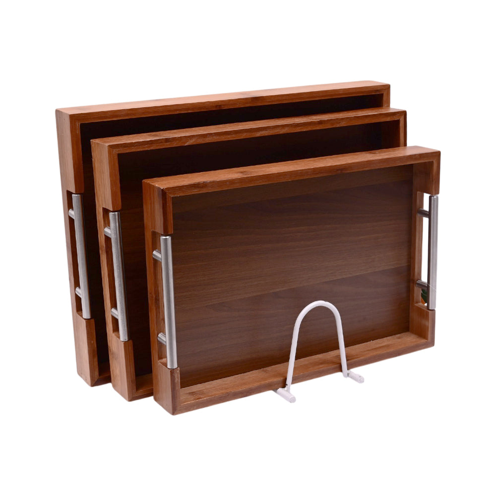 TRAY SET 3 PC WOODEN IR JC-1