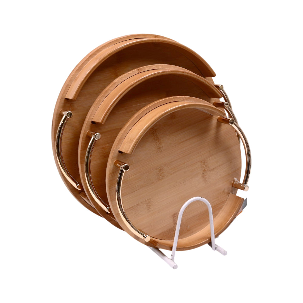 TRAY SET 3 PC WOODEN IR JC-3