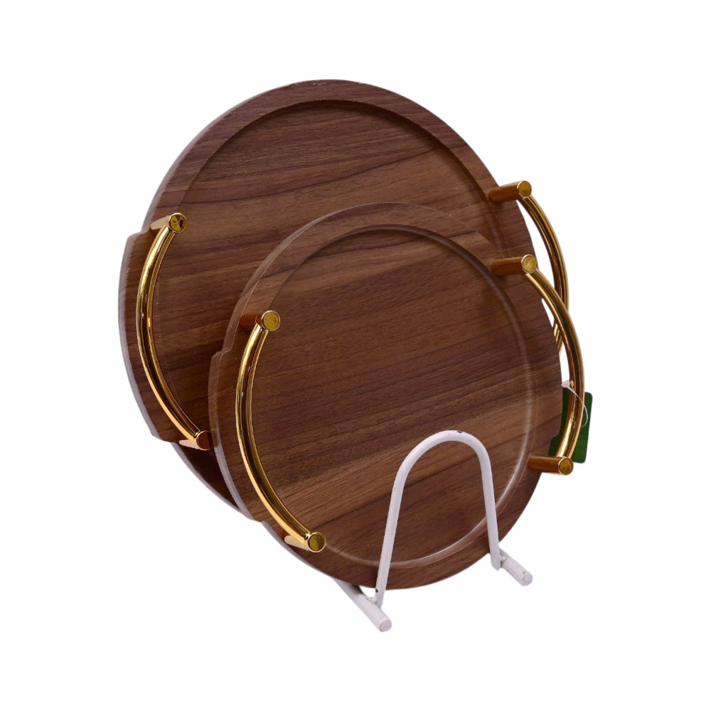 TRAY SET 2 PC WOODEN IR JC-5
