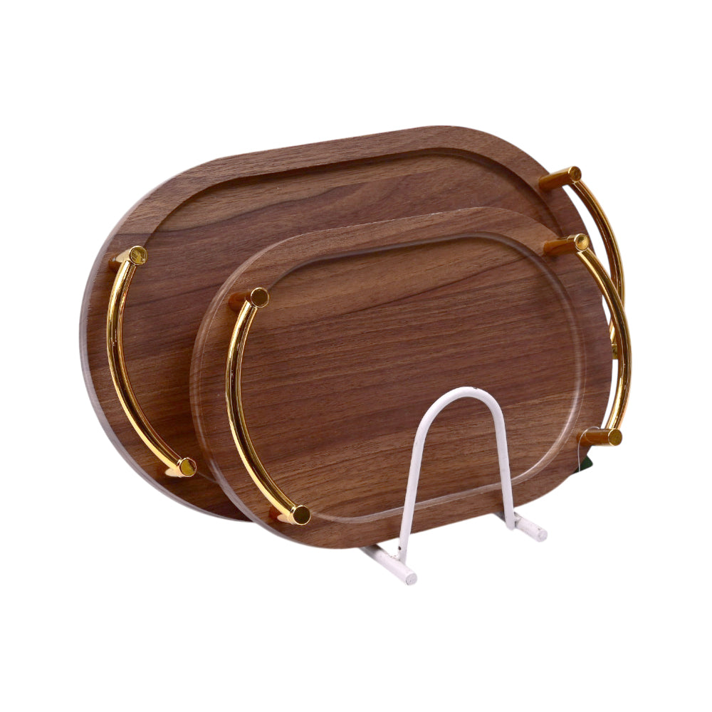 TRAY SET 2 PC WOODEN IR JC-6