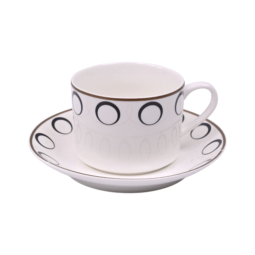CUP SAUCER BONE CHINA SH053B 03643 RC-Pack of 6