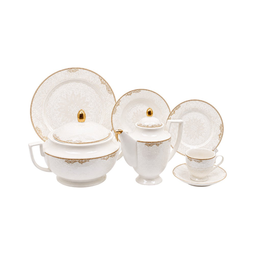 DINNER SET 61 PC BONE CHINA N7-003 RC