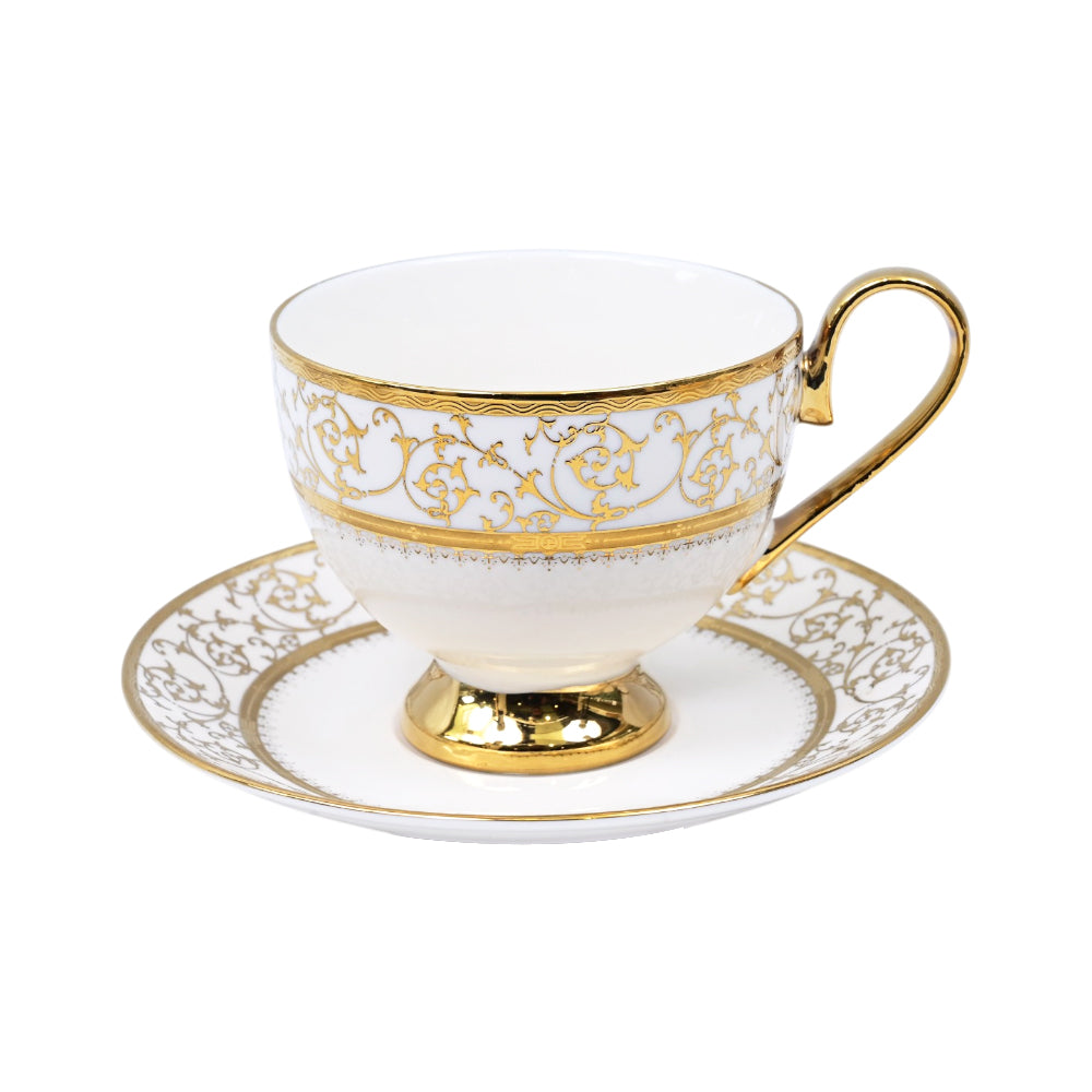 CUP & SAUCER SET 6 PC ROYAL BISTRO IR YJ18128