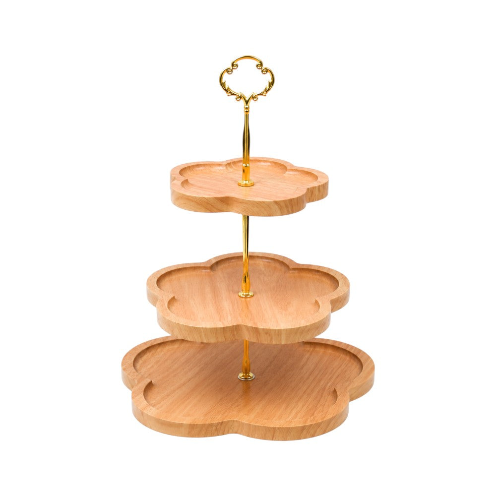 DISH CAKE 3 TIER WOODEN IR DPG027/HX15