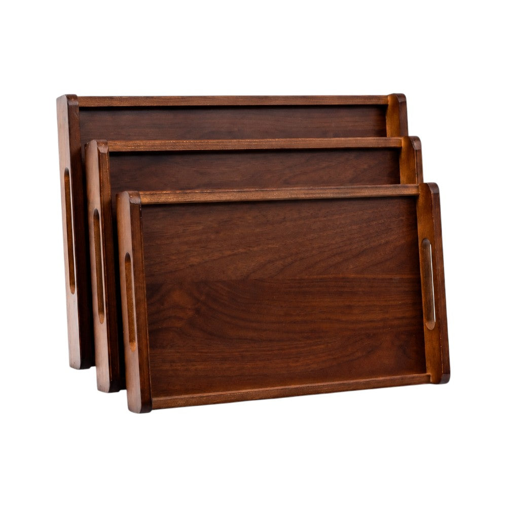 TRAY SET 3PC WOODEN IR TP084/HX20