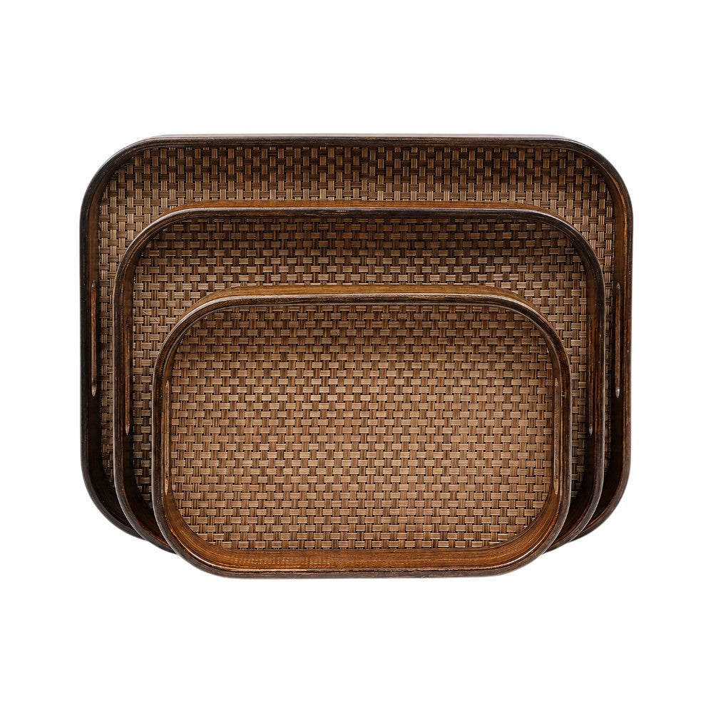 TRAY SET 3PC WOODEN IR TP115/HX25