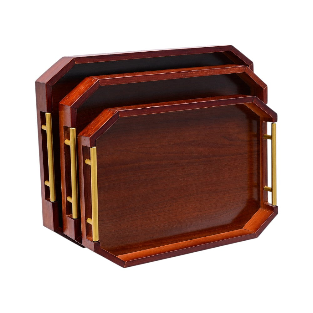TRAY SET 3PC WOODEN IR TP155/HX26
