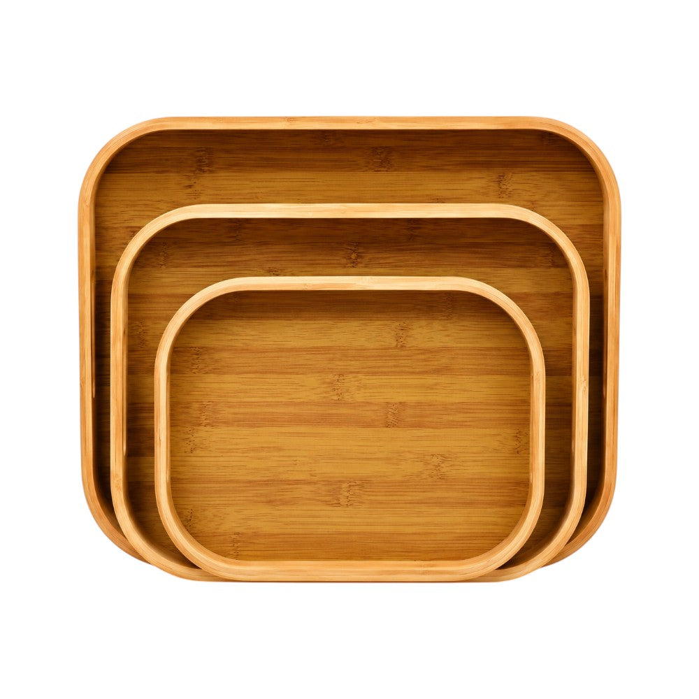 TRAY SET 3PC WOODEN IR TP193/HX28
