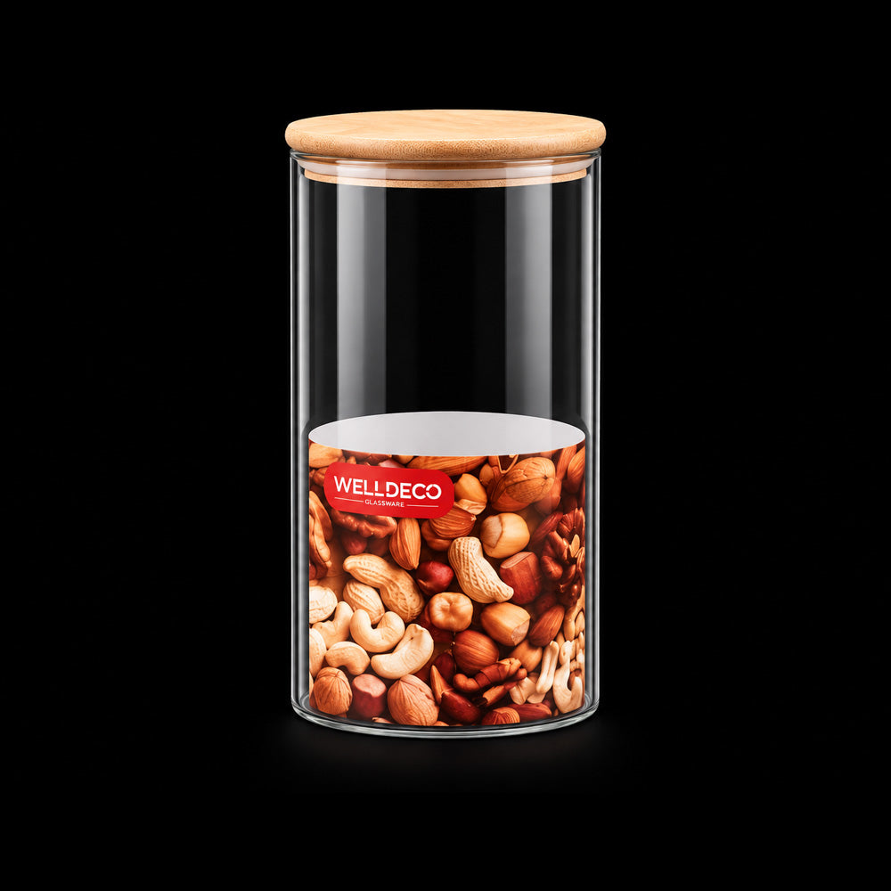 JAR WELLDECO ROUND WOODEN LID WG10-1200