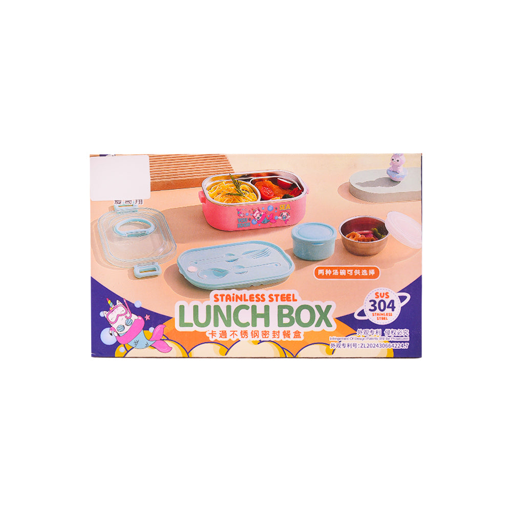 D-24 SS KIDS LUNCH BOX ASST IR