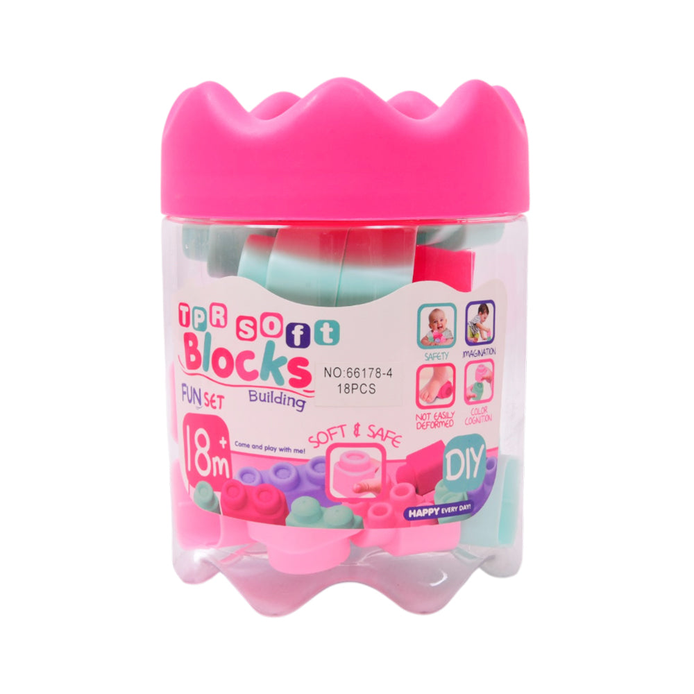 66178-4 SOFT DIY BUILDING BLOCKS 18PCS IR